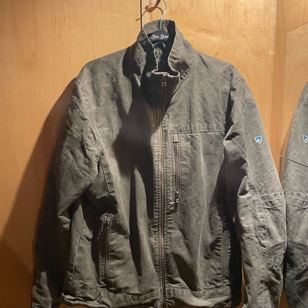 Kuhl Gray Lightweight Shirt Jacket with Stand-Up Collar